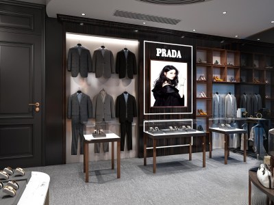 现代西装店3D模型下载